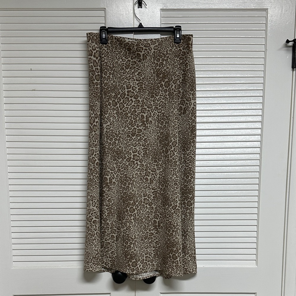 Rachel Zoe Leopard Print A-Line Skirt